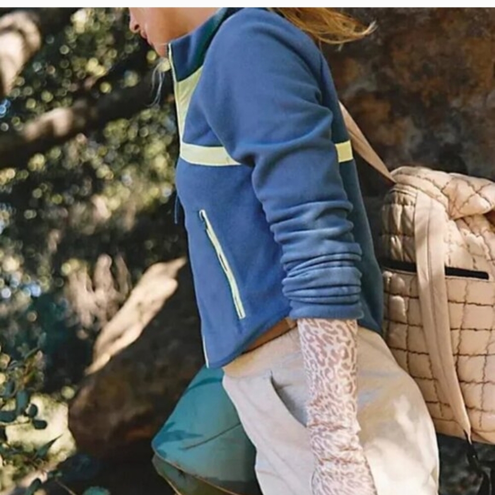 FP Movement by in The Zone Free People Blue and Yellow Run Jacket